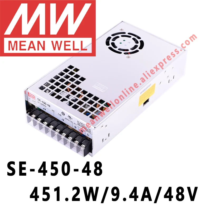Mean Well SE-450 Series 450W 3,3 V/5 V/12 V/15 V/24 V/36/48 V DC одиночный выход импульсный источник питания meanwell Интернет-магазин