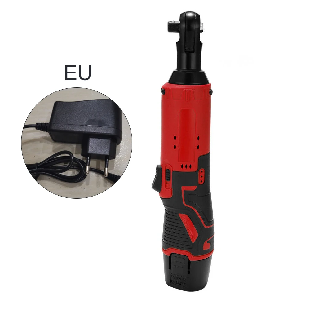 

12V Cordless Electric Ratchet Wrench 90 Degree Power Tool Rechargeable Scaffolding 45Nm Torque Ratchet With Battery Charger
