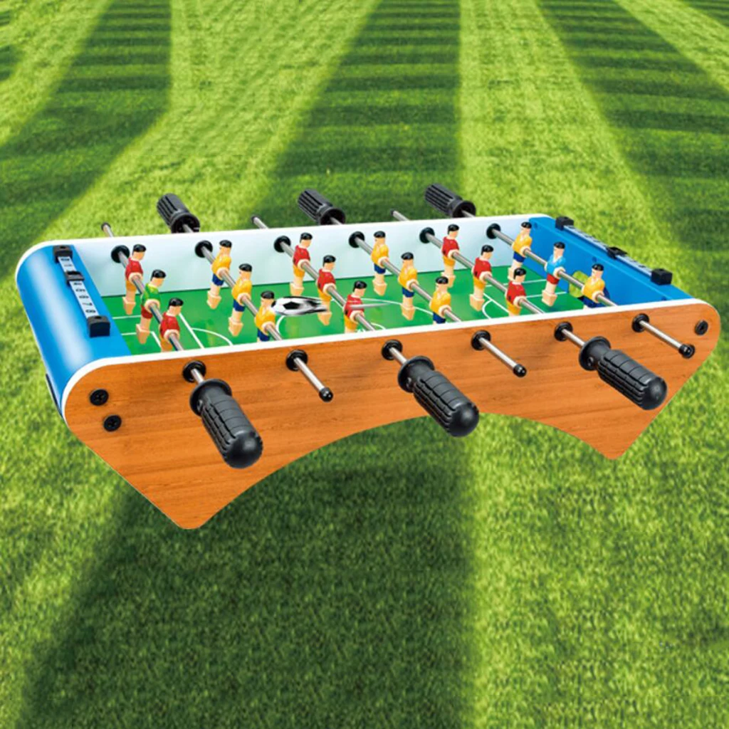 Wooden Soccer Table Game W/Footballs for Kids, Adults Game Room Arcades