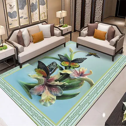 Ковер в китайском стиле, гостиная, спальня, прямоугольная декоративная нескользящая Мягкая коврик - Цвет: C