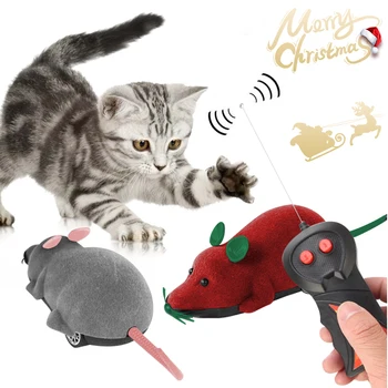 

Christmas Pet Cat Toys Interactive Electric Mouse With Wireless Remote Control Mouse Toy Electronic Play Toy Holiday Kid Gifts