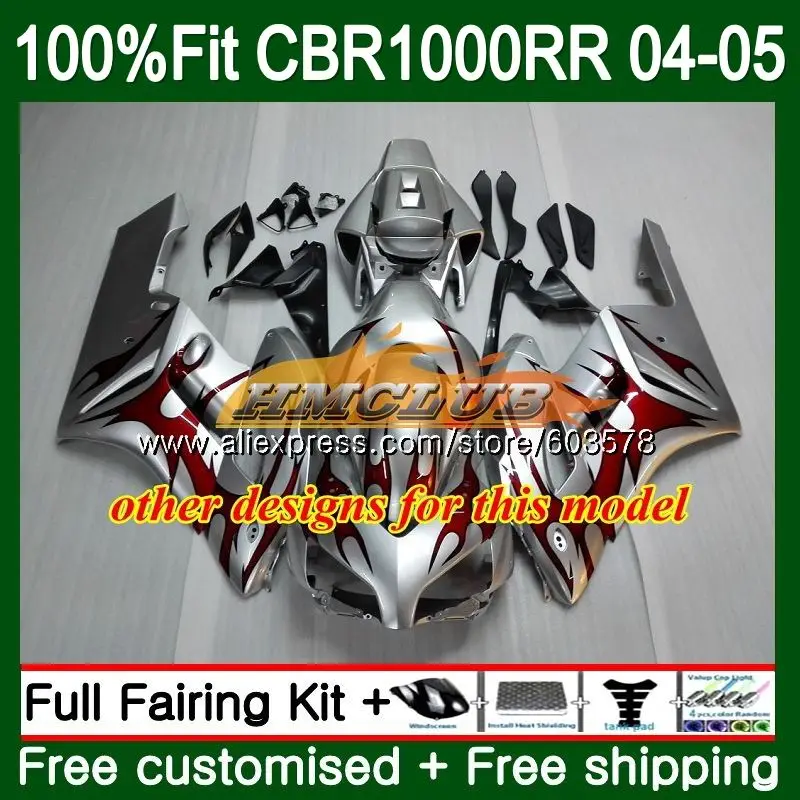 Инъекции для HONDA CBR 1000RR CBR1000 RR 2004 2005 OEM тела 81CL. 80 PRAMAC красный CBR 1000 RR CBR1000RR 04 05 Fit обтекатели