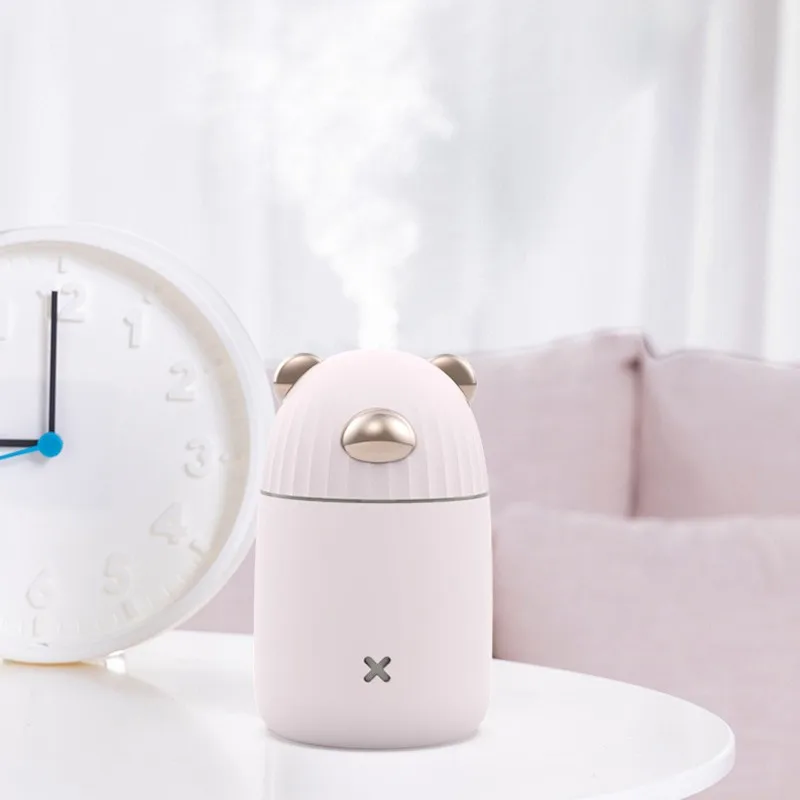 

Meng Series Cute 300ML Air Humidifiers Mute Mini USB Humidifier Night Light Office Desktop Nano water mister silent LED Light