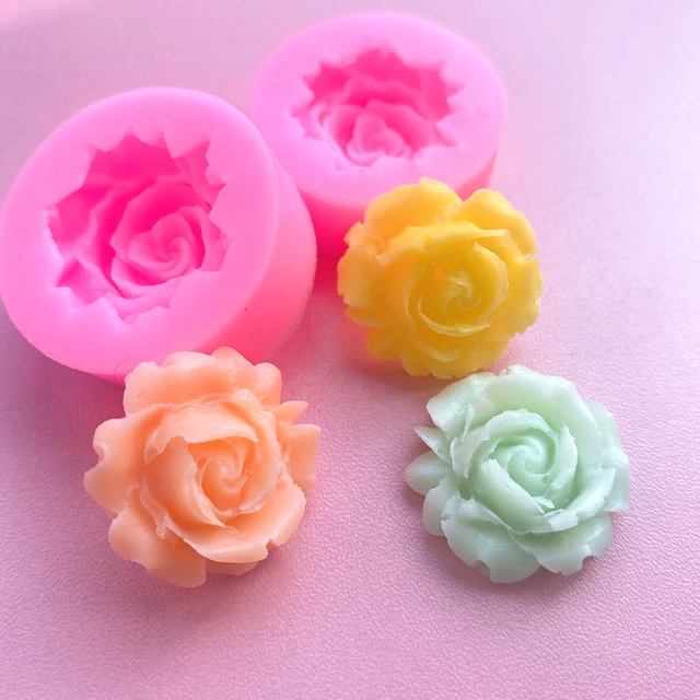 1pc Flower Shaped DIY Silicone Mold, Simple Pink Flower Design Silicone  Mold For DIY