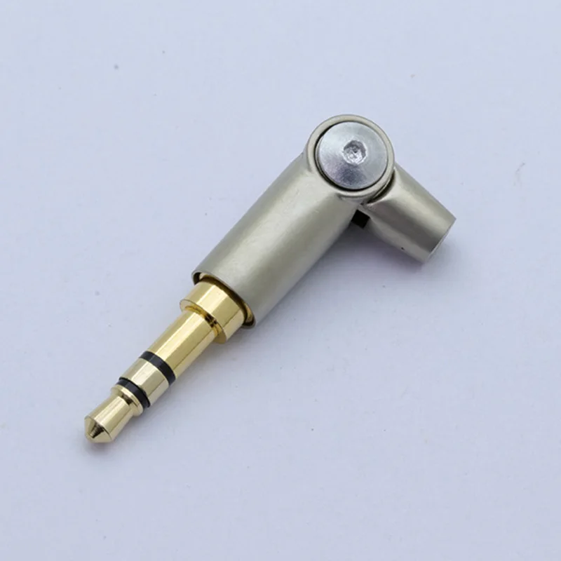 100PCS High Quality Jack 3 5mm 3Pole Stereo Deformable Straight Curved Plug 3 5MM Angle Audio Connector For DIY Headphone