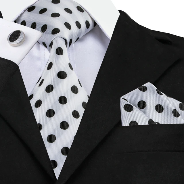 Cravatta In Seta A Pois - Elegante E Classica, Larghezza 8 Cm Per Uomo