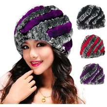 Зимние женские головные уборы, модные вязаные женские шапки из кроличьего меха ручной работы, теплая Кепка, зимняя женская элегантная теплая шапка, головной убор 19OCT17