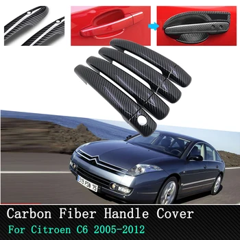 

Car Exterior accessories Door Handle Cover Protection stickers Carbon Fiber for Citroen C6 2005 2006 2007 2008 2009 2010 - 2012