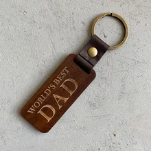 

Custom Wholesale Fashion Keychains Engraved Wood Bar Key Rings