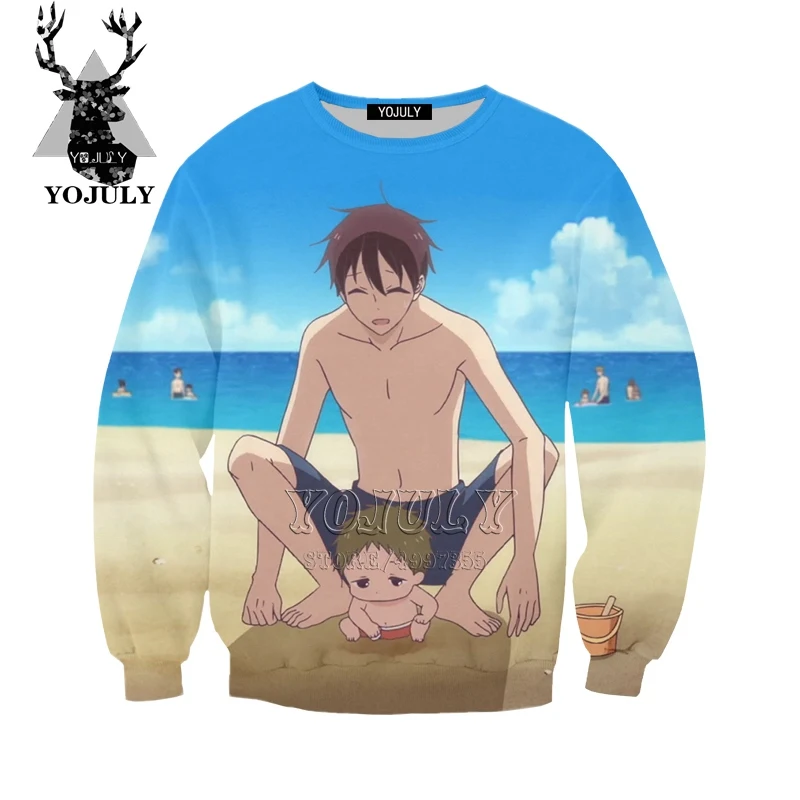 YOJULY/Новая Детская толстовка с 3D-принтом для папы, Gakuen dad детская одежда для мальчиков и девочек, подростков, братьев топы с длинными рукавами, modis SW99