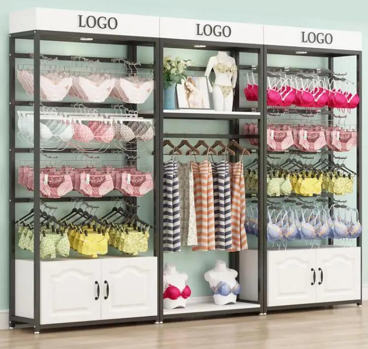 Estante de exhibición para de ropa interior, estante para sujetadores, vitrina de exhibición de ropa interior de piso a piso, pijamas, vitrina dorada en línea - AliExpress Hogar y jardín