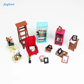 

JOYLOVE DIY Sam's Study Room With Furniture Children Adult Miniature Wooden Doll House Model Building Kits Toy