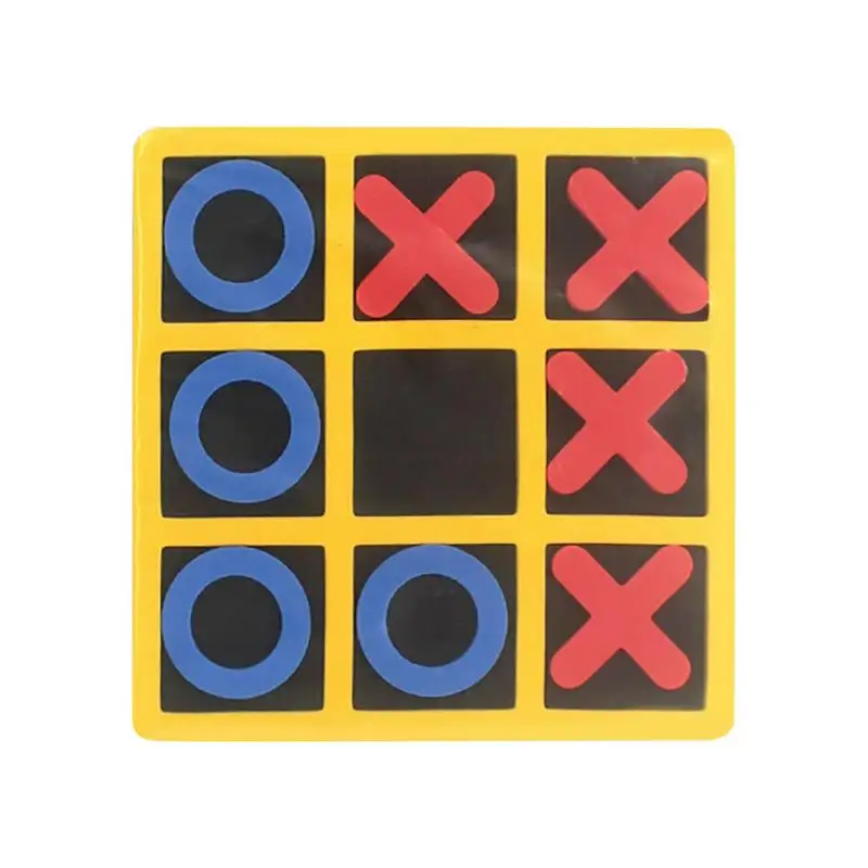 Classic Game Home Decor Strategy Board Games for Families 2pc Tic Tac Toe 6" x 6" EVA Coffee Tables Family Games to Play