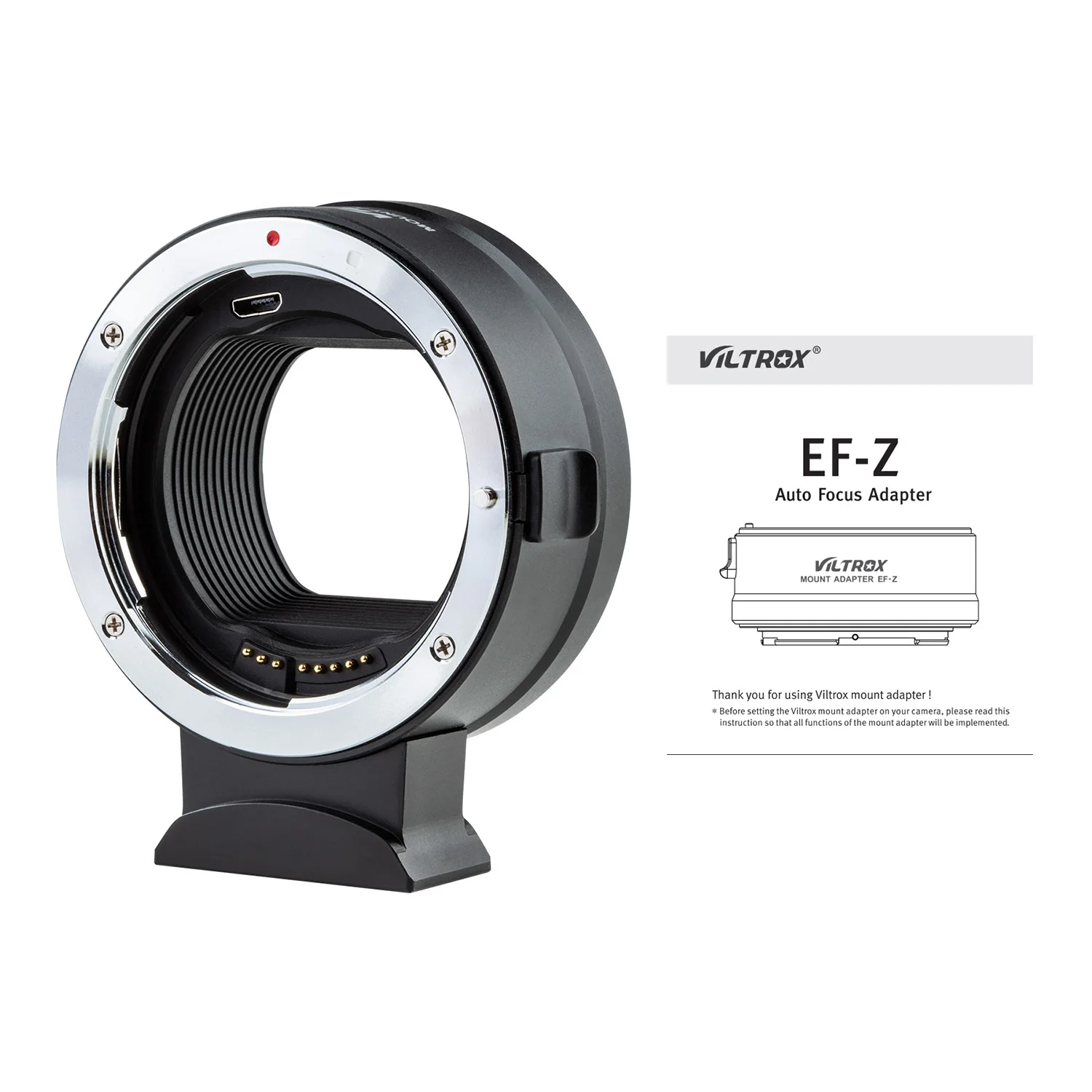 Кольцо адаптер Viltrox для крепления объектива с автофокусом Canon EF/EF Z объективов