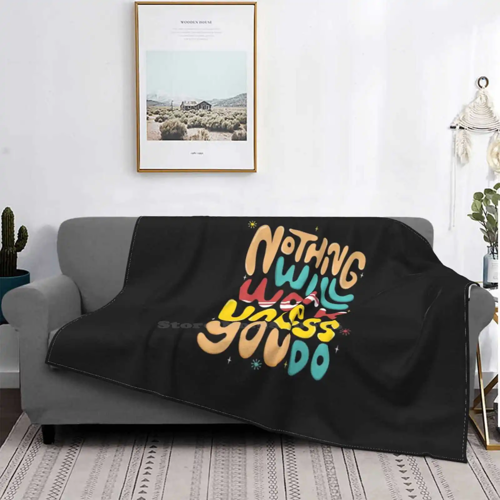 Nessuna Cosa Funziona Uless You Do Ultimo Super Soft Warm Light Thin Coperta American Bagagli Bandiera Americana Bandiera Americana Americana
