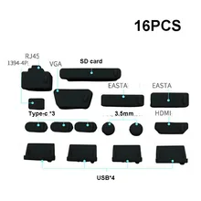 Universal Notebook Anti Dust Plug 16Pcs High Quality Laptop Cover Protective Stopper Dust Plug Usb Computer Dustproof Plug