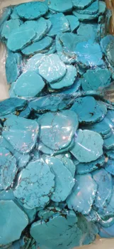 

10pcs Turquoise Slab turquoise stone cabochon card slab freeform blet phone nuggets bead finding 40-100mm(4") Pink Red