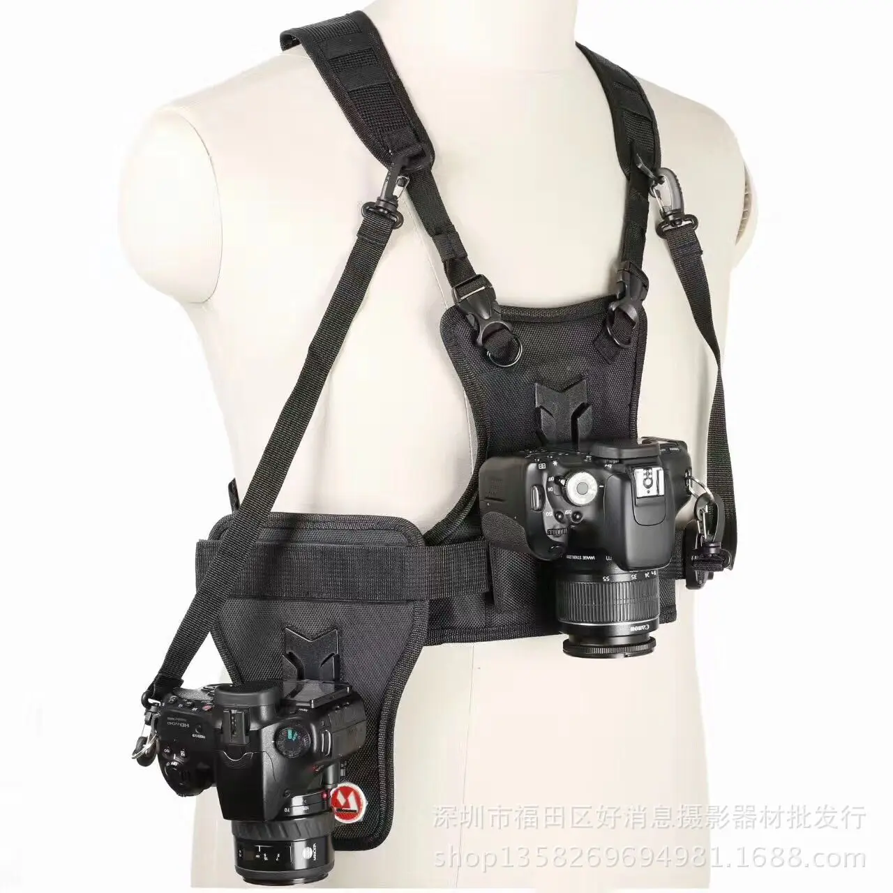 

Micnova Outdoor Photography Vest Strap Single-lens Reflex Camera Vest Double Suspender Strap Fast Snap Buckle