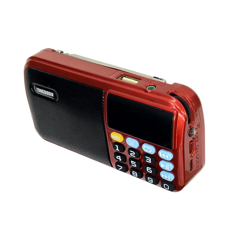 Портативный fm радиоприемник Мини цифровой USB TF MP3 плеер светодиодный фонарик