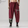 Japanese kimono Men Cotton Linen Samurai Costume Ukiyo-e Print Belt Retro Harem Pants Haori Baggy Trousers Harajuku Hip Hop ► Photo 3/5