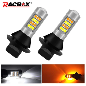 

2pcs 1156 p21w Double color Led Switchback Bulbs Yellow Turn Signal Light DRL White Daytime Running Light For Toyota Camry
