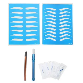 

Glitter Tattoo Set Semi-Permanent Eyebrow Microblading Tattoo Pen Makeup Tool Needle Blade Set Kit Rotary Tattoo Kit