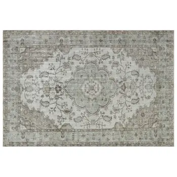 

Handmade Gray Vintage Overdyed Turkish Area Rug 200x296 Cm-6'7''X9'9''