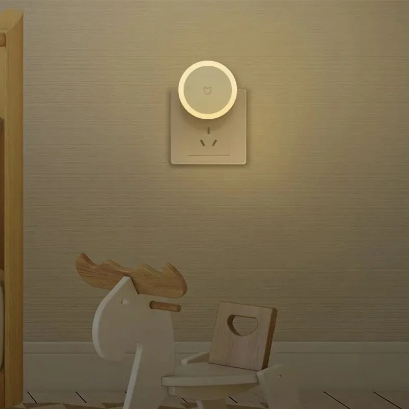 Новое прибытие Xiaomi Мини подключаемого модуля Ночной светильник с учетом Сенсор сенсорный выключатель интеллигентая(ый) ночной Светильник для дома