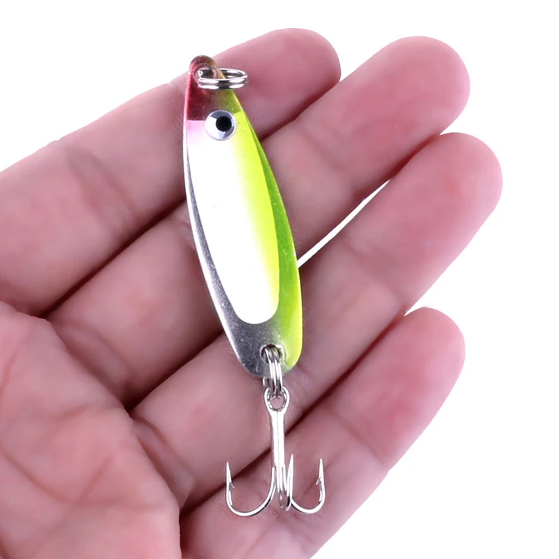 

FUZXC 7g Metal Spinner Shad Sequins Trout Spoon jig Fishing Lure Artificial Pesca Isca Wobbler Hard Bait Fish Tackle With Hook