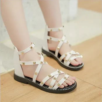 

Girls sandals 2020 summer new princess shoes little girl fashion Roman shoes soft bottom children beach shoes baby shoes