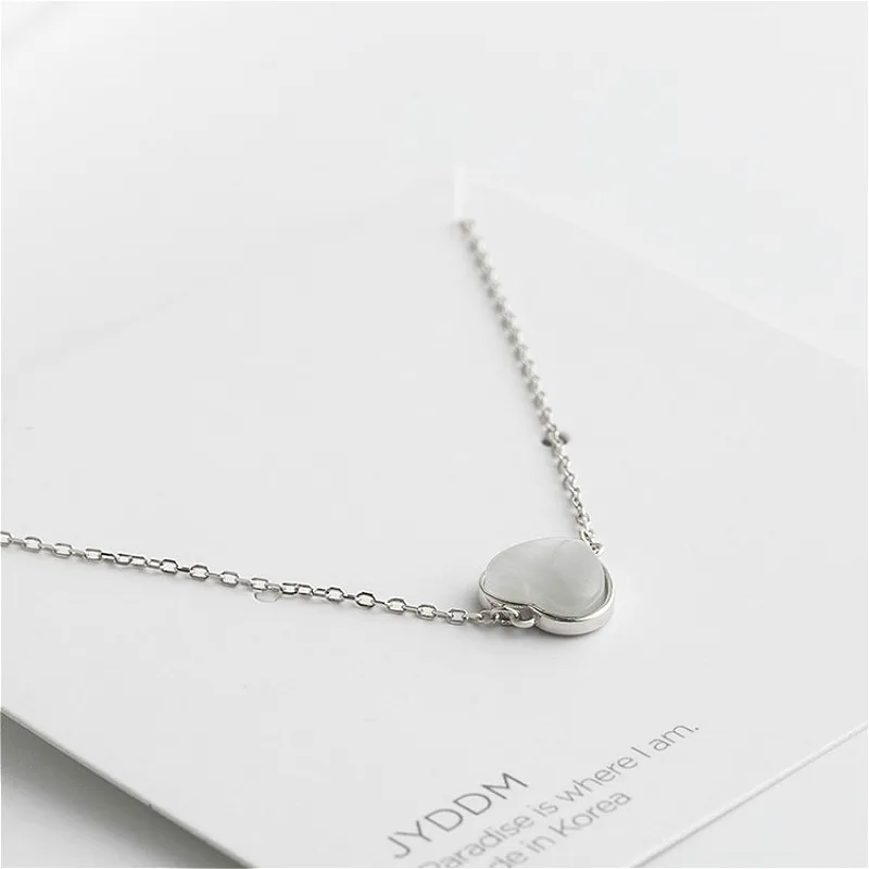 Flyleaf, 925 пробы, серебряный браслет с сердцем из опала, очаровательный браслет для женщин, романтичный подарок для девушек, студентов, хорошее ювелирное изделие