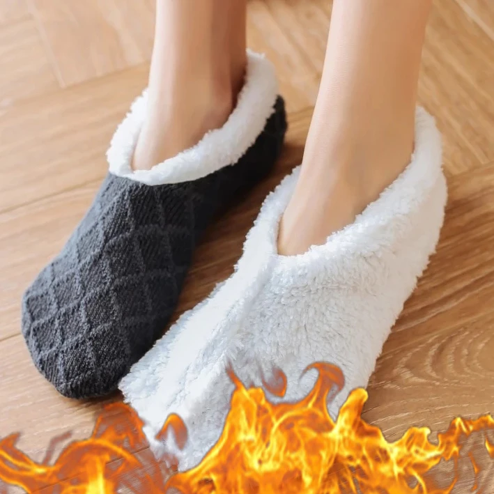 

Winter Plush Home Slippers Women Warm House Slippers Furry Solid Fur Comfort Cotton Shoes Indoor Sock Home Floor Slippers 2021