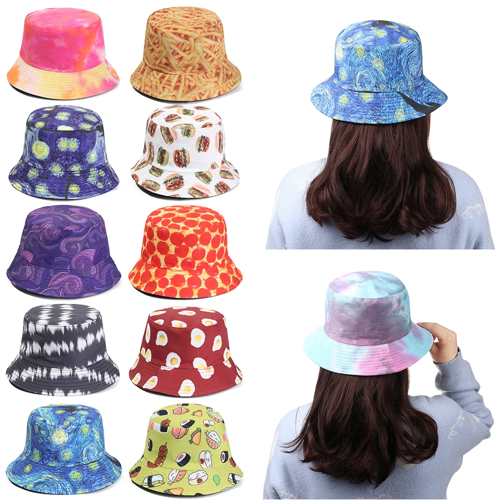 Chapeau De Pêcheur Double Face Léopard/noir - Unisexe, Pliable, Pour Randonnée, Vacances, Festival, Camping