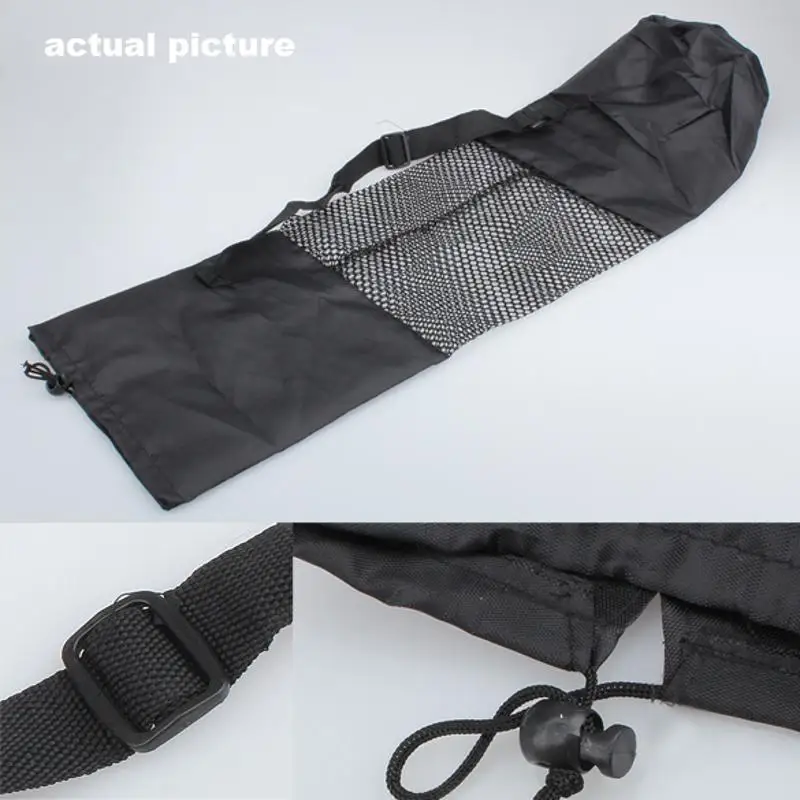 Lightweight Nylon Carry Backpack Adjustable Strap Mesh Bag for Yoga Mat