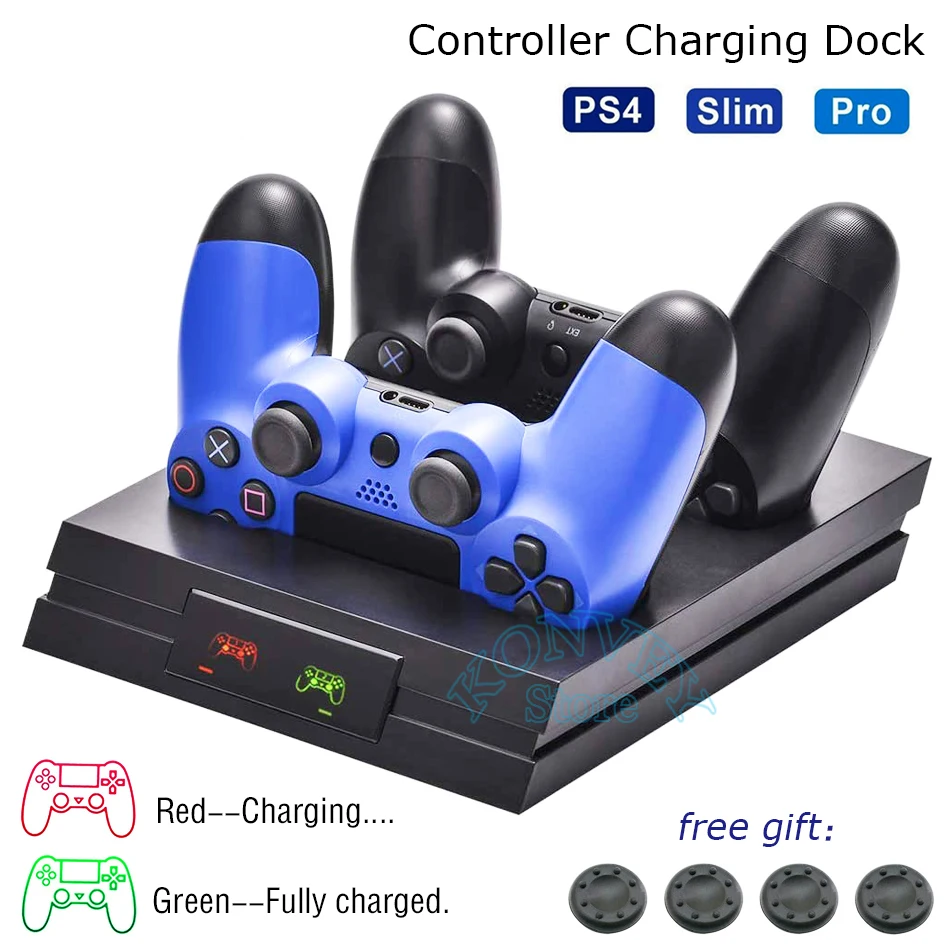

2020 PS4 Pro Slim Controller PS 4 Accessories Gamepad Charger Stand Wireless Joystick Charging Dock Station for Sony Dualshock 4
