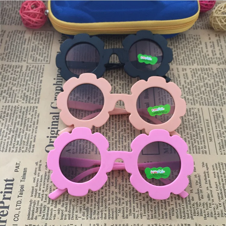 Милые детские солнцезащитные очки в цветочек, бренд, розовые, красные, синие, белые, детские солнцезащитные очки для мальчиков и девочек, oculos de sol infantil