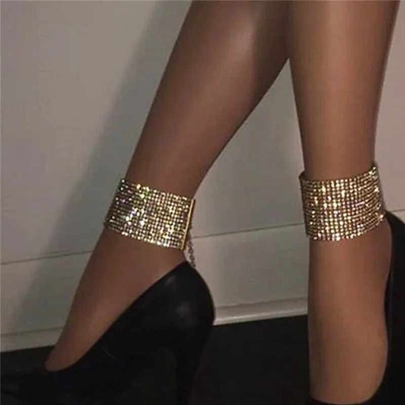 DoreenBeads Geometric Anklet Clear Rhinestone Gold Color On Foot Ankle Bracelets For Trendy Women Leg Jewelry 18cm long, 1 PC DoreenBeads Geometric Anklet Clear Rhinestone Gold Color On Foot Ankle Bracelets For Trendy Women Leg Jewelry 18cm long, 1 PC