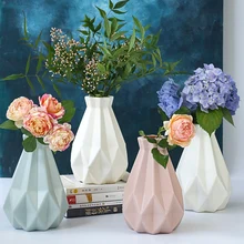 1 шт. Цветочная ваза оригами пластиковая ваза белая имитация керамический цветочный горшок Цветочная корзина дом в скандинавском стиле приспособления для декора вечеринки