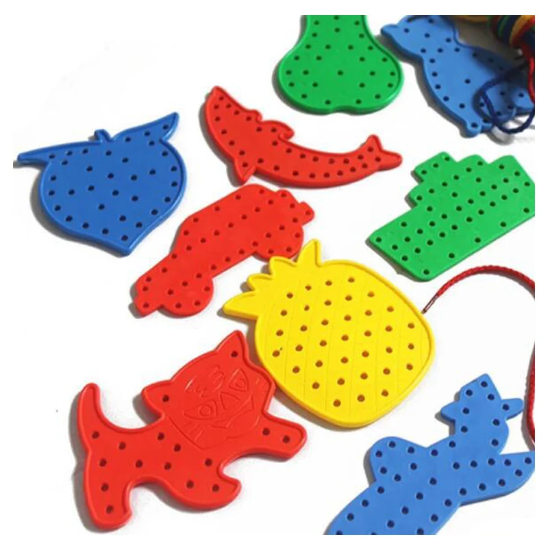 Kids Montessori Lacing Board Education Toys Geometric Buttons Animal Stringing Threading Beads Baby Fine Motor Skill Learning 2 Kids Montessori Lacing Board Education Toys Geometric Buttons Animal Stringing Threading Beads Baby Fine Motor Skill Learning 2