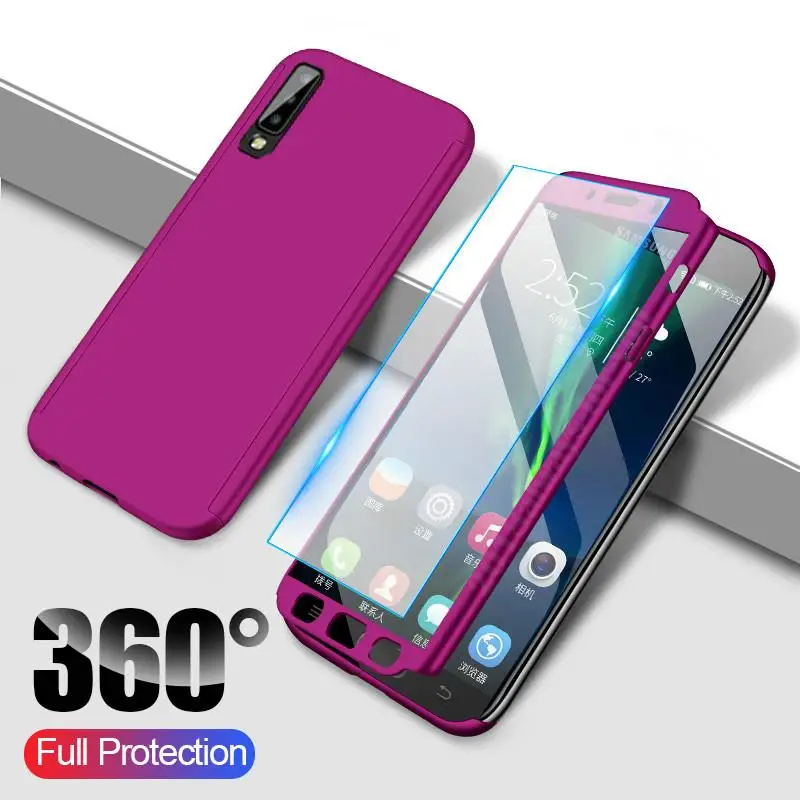 

360 Full Protective Phone Case For Samsung Note 10 Pro 9 8 Galaxy A50 A60 A70 A20 A30 A6 A8 A9 2018 S10E S10 S9 S8 Plus S7 Cover