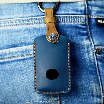 

High-grade Quality Leather Car Key Fob Cover Case Set Keychain For Mazda 3 Alexa CX4 CX5 CX8 2019 2020 holder Sport Protector