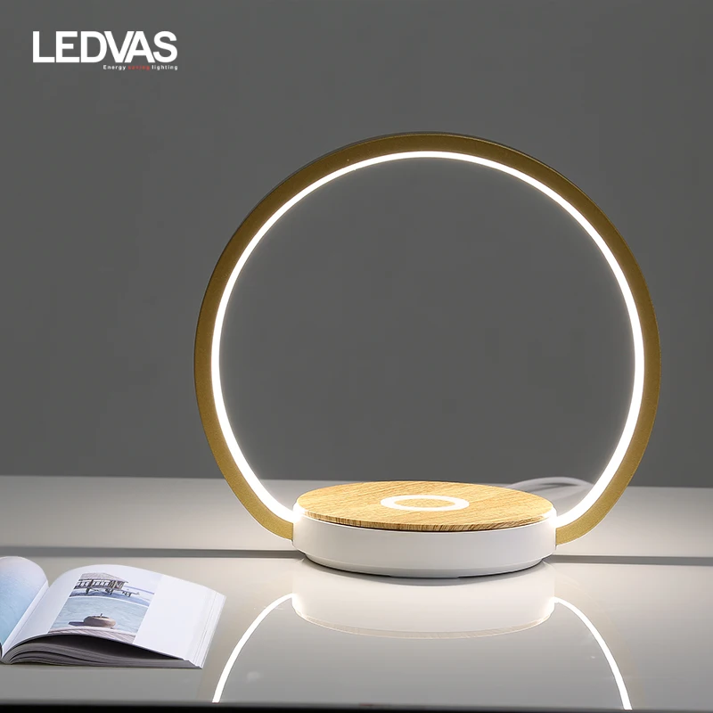 

LEDVAS modern soft light wireless charging reading desk lamp touch dimming bedside reading low-power energy-saving lamp