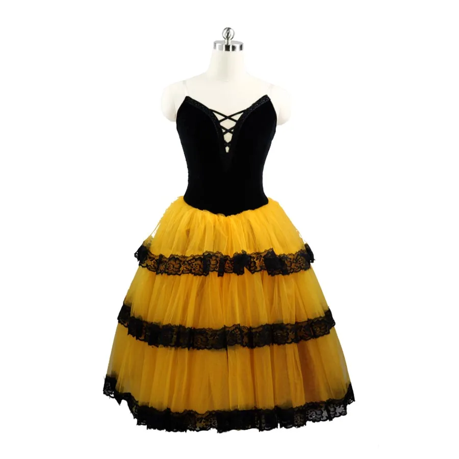 Высококачественная одежда для балета и танцев девочек синее длинное