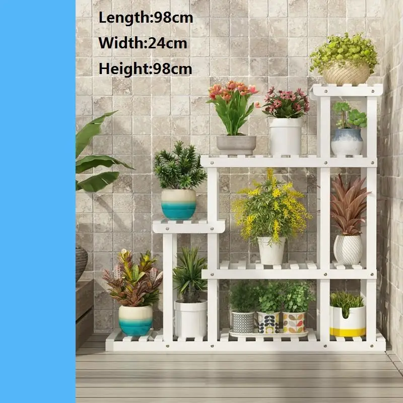 MODEL I Дерево Suporte Flores Huerto Urbano Madera леса Porta Piante открытый балкон Dekoration Цветочная полка завод стенд - Цвет: MODEL I