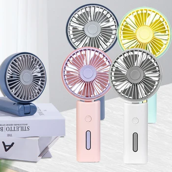 

Instock Mini USB Fan Portable Handheld Ventiladors Rechargeable Built-in Battery USB Handy Air Cooling Fan For Outdoor Home