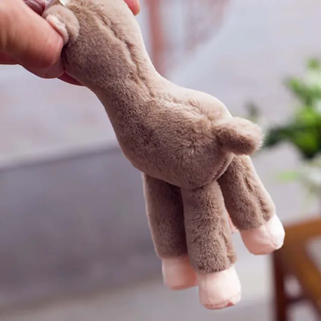 1Pcs Cartoon Simulation Alpaca Key Chain Plush Toy PP Cotton Alpaca Shape Girl Bag Pendant Children Plush Doll Toy 6