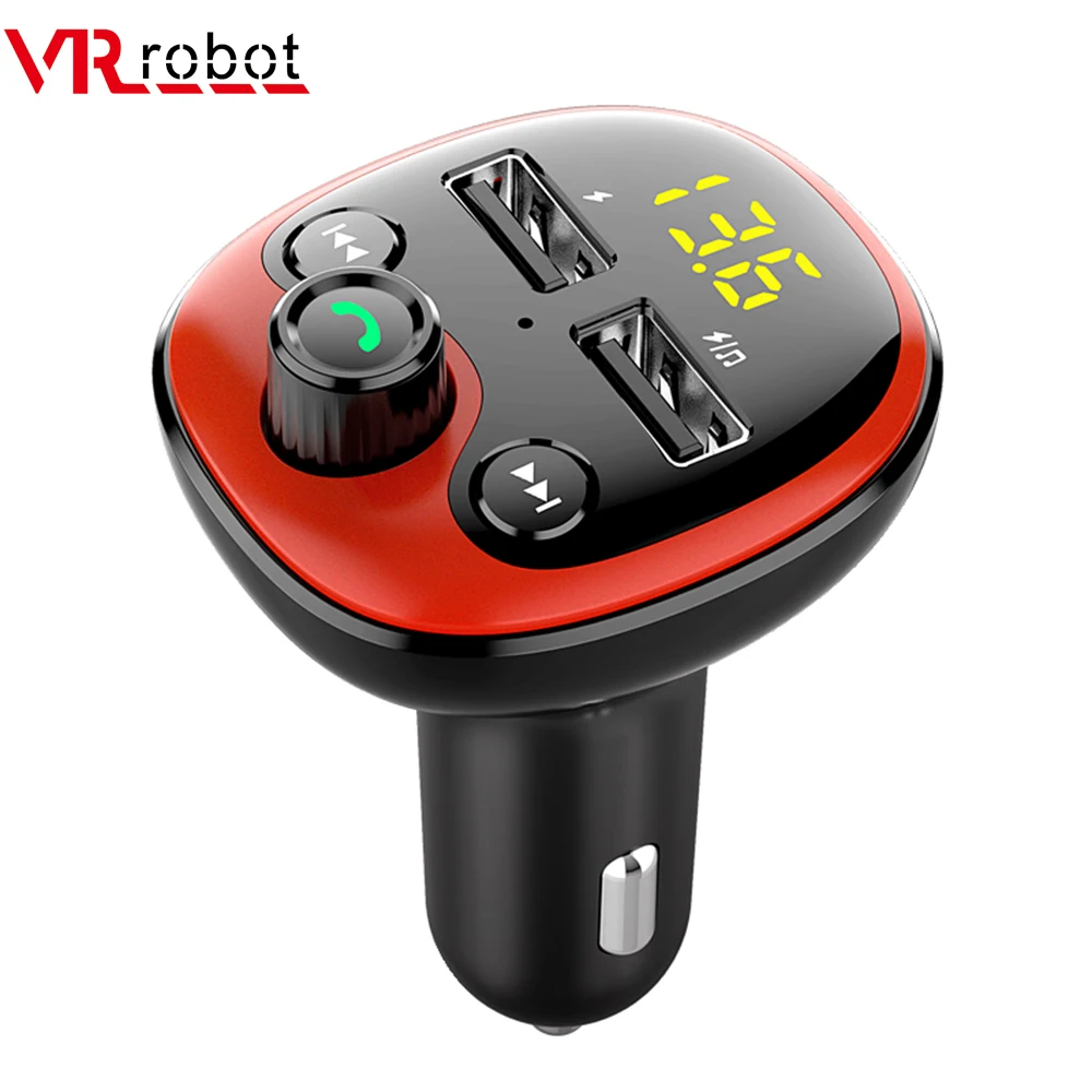 Автомобильный MP3 плеер VR robot BT21Bluetooth 5 0 fm-передатчик комплект громкой связи с