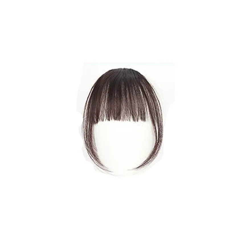 1 шт. Красивая заколка для девочек на клипсе спереди короткая челка для наращивания волос тонкий дропшиппинг мини-парик удлиненные воздушные рожки D1023