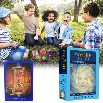 

In-stock 65 Sheets The New Gold-plated Series The Psychic Tarot Oracle Cards Tarot Cards English Version Outdoor Indoor Game
