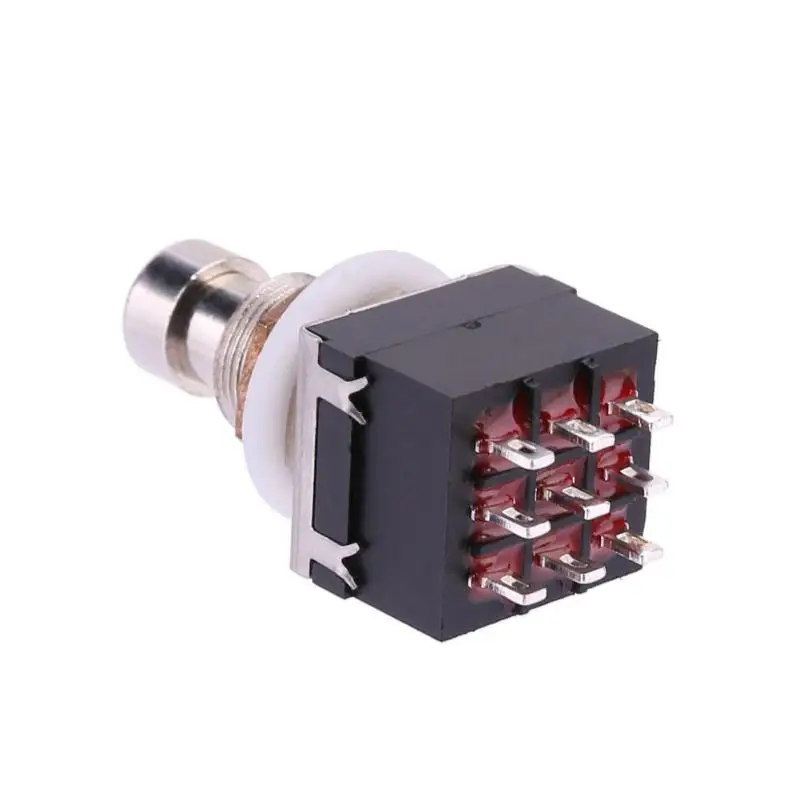 3PDT 9pin Кнопка ножного переключателя FR DIY гитарная педаль для создания